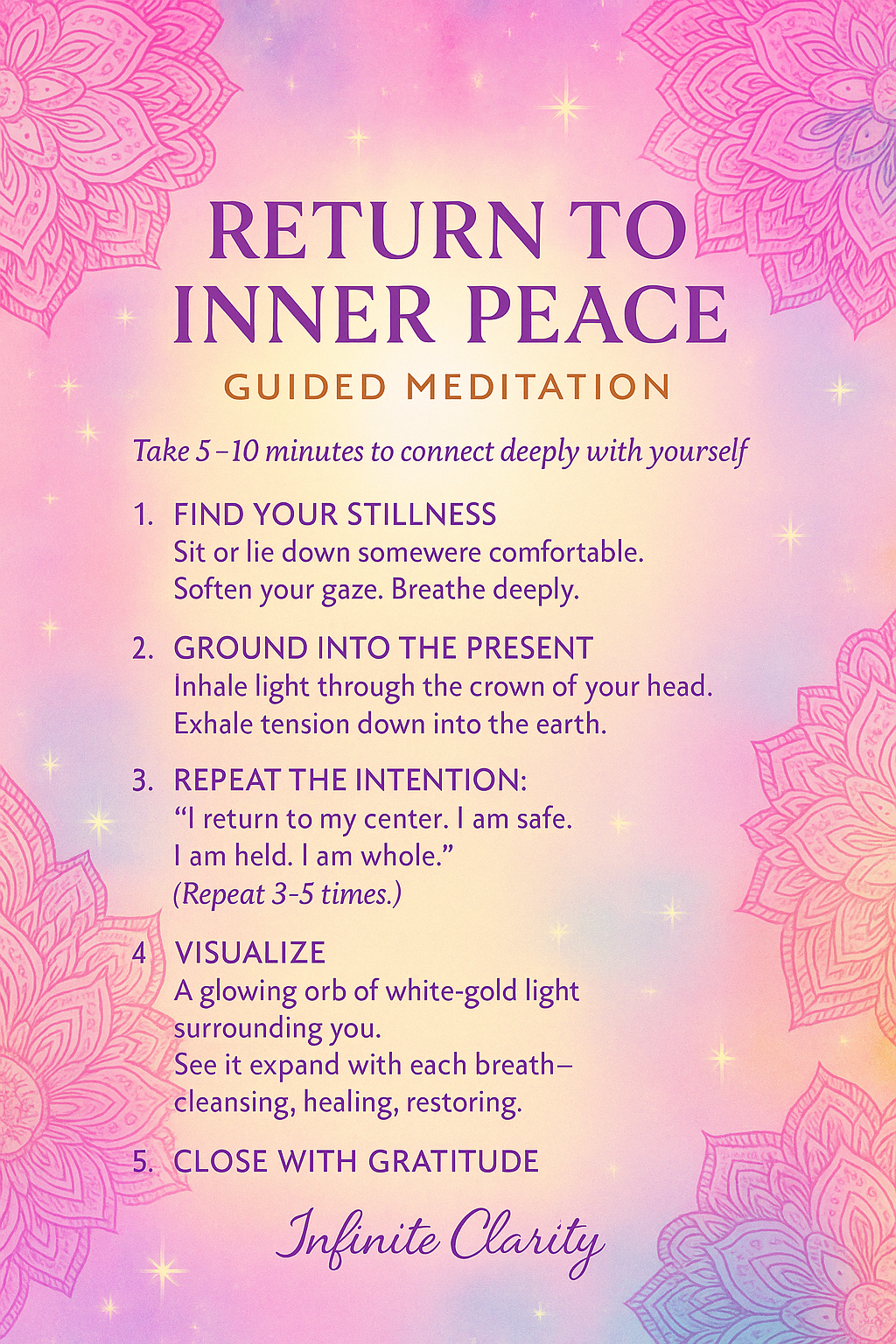 Return to Inner Peace – Guided Meditation Download