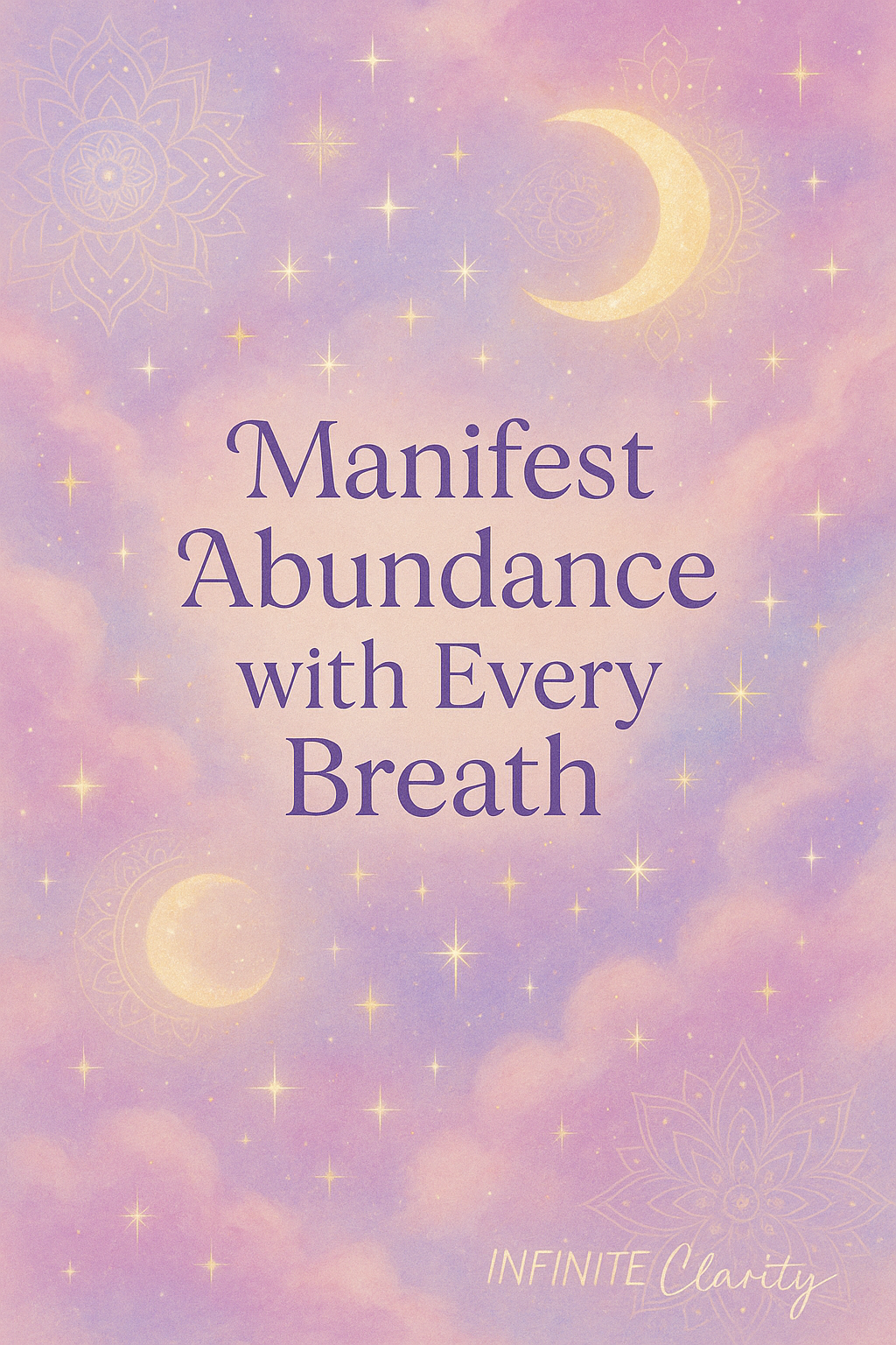 Manifest Abundance Printable | Ethereal Celestial Wall Art | Digital Download