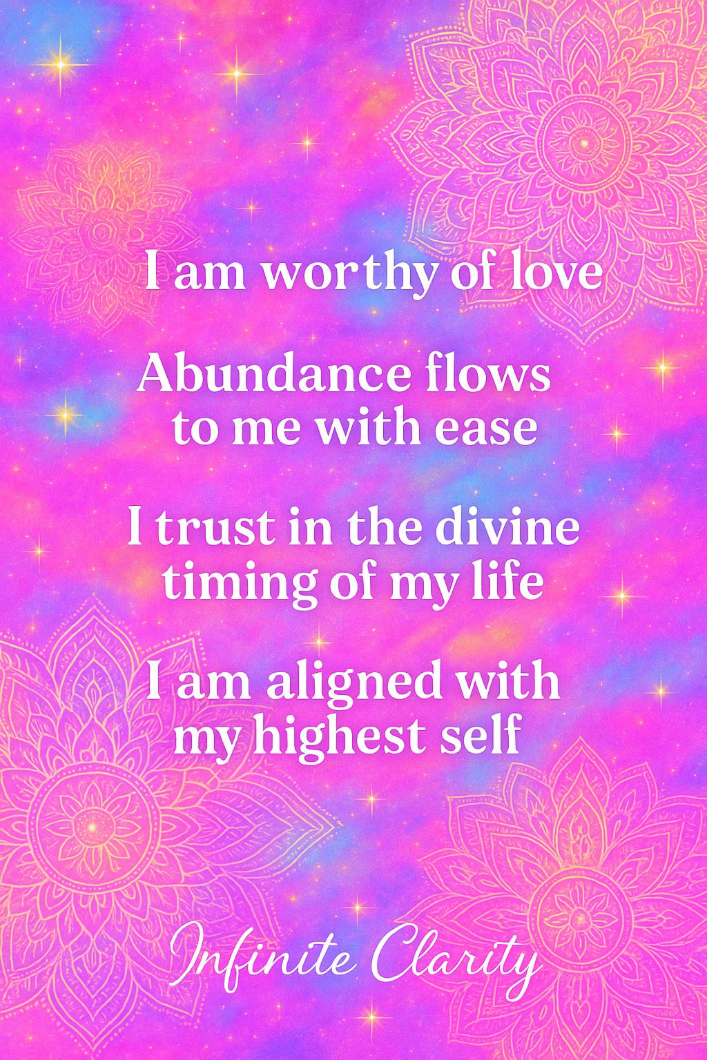 Infinite Affirmations – Ethereal Daily Inspiration Printable