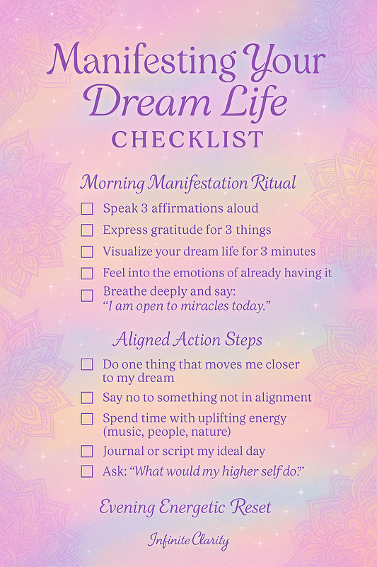 Manifesting Your Dream Life Checklist (Digital Download)